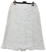 1 x CELINE Ladies' Designer Silk-Rich A-Line Skirt in Light Blue - Size: EU44 - Original Price: €
