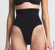 1 x Pair of SKIMS Seamless Sculpt Mid Waist Brief in Onyx Black - Size: L = UK 16-18 - Original Pric
