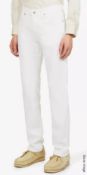 1 x Pair of PAIGE 'Federal' 'Mens' Straight-leg Stretch-Denim Jeans in Icecap White - Size: