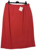 1 x ROBERTO AVOLIO MILANO Ladies' Italian Designer Pure Wool Skirt in Red - Size: EU40 - Original