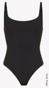 1 x SKIMS Fits Everybody Square-neck Stretch-jersey Body in Onyx Black - Size: M = UK 12-14