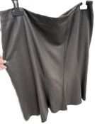 1 x ANNE BELIN Ladies' Designer Ribbed Wool Skirt in Charcoal - Size: EU50 - Original Price: €450.00