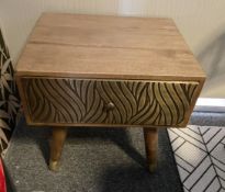 Pair of Brass Fronted 1-Drawer Side Table - Original Price £458.00