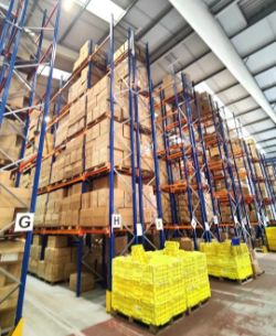 8m Tall Hi-Lo Warehouse Pallet Racking - Disassembled and ready to be collected
