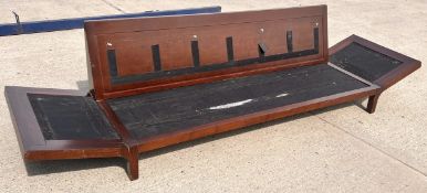 1 x Vintage-inspired Danish-style Low Profile 2.7-Metre Long Commercial Wooden Lounge Sofa