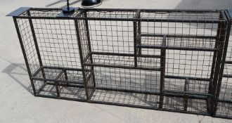 4 x Industrial Style 8m Cage Shelving Unit in Four Sections - Includes Straight Sections