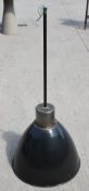 1 x Industrial Factory Suspended Ceiling Light Featuring an Enamel Finish - Dimensions: H53/120 x W5