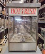 1 x Lincat PM312 Countertop Hot Food Display Cabinet with Rotating Shelves - 230v