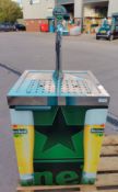 1 x Heineken David Classic Green Mobile Dual Pump with Refrigerated Cabinet in Stainless Steel