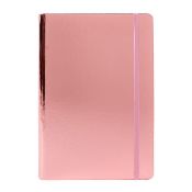 25 x A5 Metallic Notebook - Pink - Dtm Elastic - Ref: TSC-ICE300513/PS28 - CL945 - Location: