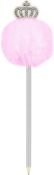100 x Crown Pom Pom Pens - Silver/Pink - Ref: TSC100462/PS87 - CL945 - Location: WA14Condition