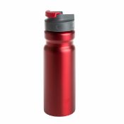 50 x Santana Water Bottles With Drinking Screwcap Lids - Colour: Red / Grey - Ref: 701473.05.07/PS13