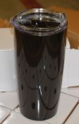 100 x Ivan Drinking Tumblers with Clear Sip Through Lids Featuring Push Slide Shutters to Prevent