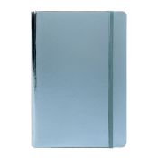 50 x A5 Metallic Notebook - Light Blue - Dtm Elastic - Ref: TSC-ICE300509/PS28 - CL945 - Location: