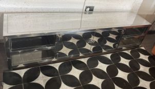 1 x Terano 2-Metre Long Mirrored Low Profile Entertainment Unit - Original Price £1,395.00 -