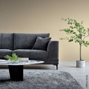 1 x ALUXO 'Lenox' Velvet Upholstered 3-Seater Sofa in Grey - Boxed Stock - Original RRP £899.00