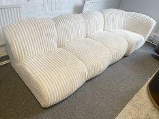 1 x Bespoke Luxury Handcrafted Modular Corner Sofa Upholstered in an Exclusive WARWICK Sumo Fabric