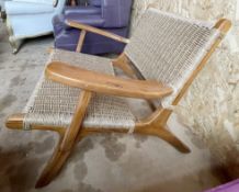 1 x Large Vintage Rattan Woven Bergere-style Chair - Original Price £345.00 - Recently Removed