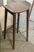 1 x Contemporary Wooden Saddle Stool - Recently Removed from a Luxury Furniture Retailer