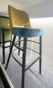 1 x Bespoke Velvet Covered Barstool - One-Off Sample Piece - Original Price £295.00
