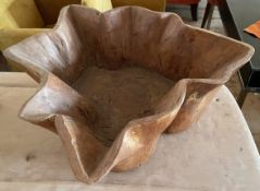1 x Handmade Natural Tree Trunk Fruit / Salad Serving Bowl - Recently Removed from a Luxury