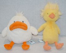 2 x JELLYCAT Plush Soft Cuddly Toy Ducks - Original Price £52.90 - Ref: MULTI / NHC02 - CL987 -