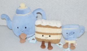 3 x JELLYCAT Amuseables Tea and Cake Cuddly Toys - £75.85 *See Condition*