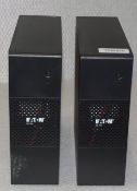2 x Eaton 5S700i Desktop UPS Uninterruptible Power Supplies - CL1051 - Ref: JRSP676 - Location: