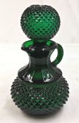1 x CABANA MAGAZINE Galeano Glass Oil Or Vinegar Jug In Green - Original Price £140.00 - Ref: