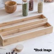 1 x Audley 2-Tier Spice Rack In Bamboo - Boxed - Ref: GTC536/GTCC12 - CL1017 - Location: