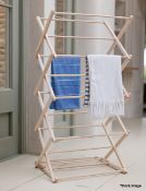 1 x Folding Wooden Clothes Horse - RRP £50.00 - Ref: GTC507/GTCC12 - CL1017 - Location: Altrincham