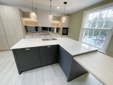 1 x Bespoke HÄCKER German-made Fitted Kitchen in Taupe Graphite & Montreal Light Oak - ORP £31,999