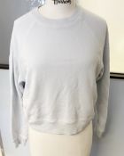 1 x SKIMS French Terry Shrunken Pullover in Opal - Size: XXS = UK 0 - Original Price £68.00 - Ref: H