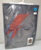 1 x David Bowie 'Aladdin Sane' Band T-Shirt - Size: Large - New in Sealed Packet - Official Band