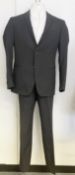 1 x CALVIN KLEIN Men's Super 100's Fine Wool 2-Piece Suit in Black - Size: EU48 - Ref: LB540 -