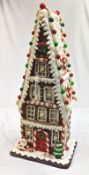 1 x GISELA GRAHAM Large 49.5Cm Tall Light Up Gingerbread House Ornament - Original Price £175.00