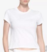 1 x SKIMS Relaxed Tees Shrunken T-Shirt  in Snow White - Size: XS = UK 2-6 - Original Price £38.00 -