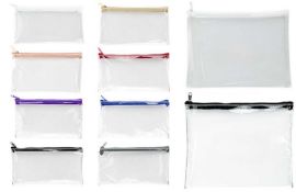 50 x Lexicon Pencil Case Clear/Purple - Ref: 703426.02.8/PS47 - CL945 - Location: WA14Condition