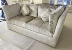 1 x Luxury 1.8-Metre Wide 2-Seater Crocodile-embossed Velvet Upholstered Sofa - NO VAT ON THE HAMMER