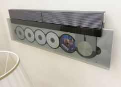 1 x Bang Olufsen Beosound 9000 Wall Mounted 6-Disc CD Player with 2 x Gold Speakers