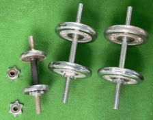 3 x Assorted Branded Home Gym Dumbells of Varying Weight - Ref: AAS167 / SWM - CL1049 - NO VAT ON