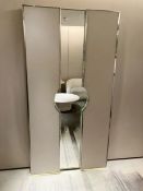 1 x Luxury Full-length Tri-fold Illuminated 2-Metre Tall Invite-Only Fitting Room Dressing