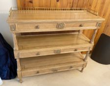 1 x French Neoclassical-style 3-Drawer Tiered Etagere Server - NO VAT ON THE HAMMER