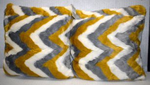 2 x Heritage Double Sided Maddison Cushions - Size: 55x55cm - New and Unused - Ref: GTC196 Cage -