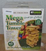 1 x MyGarden Mega Tumble Tower Game with Storage Case - New and Unused - Ref: GTC175 Cage - CL1015 -