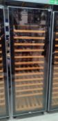 1 x Swiss Cave Upright Single Door Wine Bottle Cooler - Contemporary Smoked Glass Finish - UPDATED