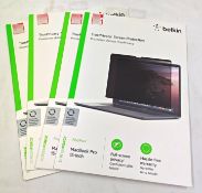 4 x BELKIN Screenforce Trueprivacy Screen Protector For Macbook Pro 15-Inch - RRP £279.96 - Ref: