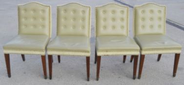 4 x Commercial Restaurant Fine Dining Chairs Featuring Fully Upholstered Backs and Seats with
