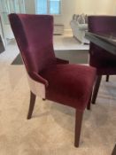 10 x Premium Velvet Upholstered Dining Chairs - CL1040 - NO VAT ON THE HAMMER - Location: