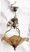 1 x Art Deco Artisanal Slip Shade Chandelier - Ref: LB249 - CL1038 - NO VAT ON THE HAMMER - Location